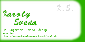 karoly sveda business card